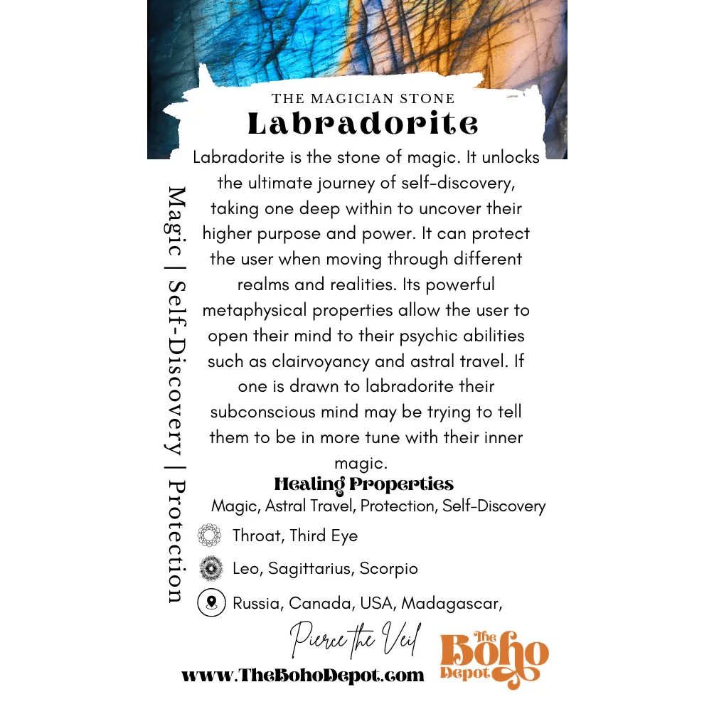 Labradorite Crystal Mini Planet - The Boho Depot