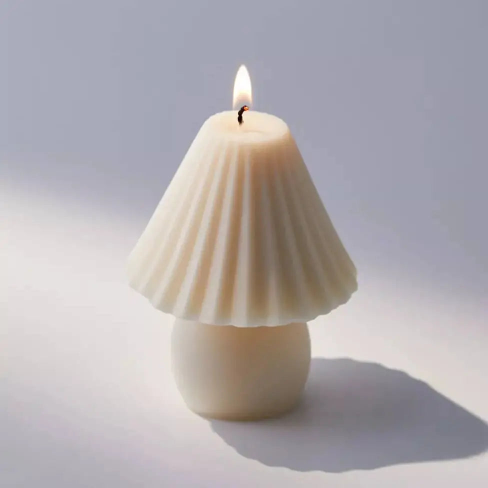Lamp Shaped Soy & Beeswax Candle - White