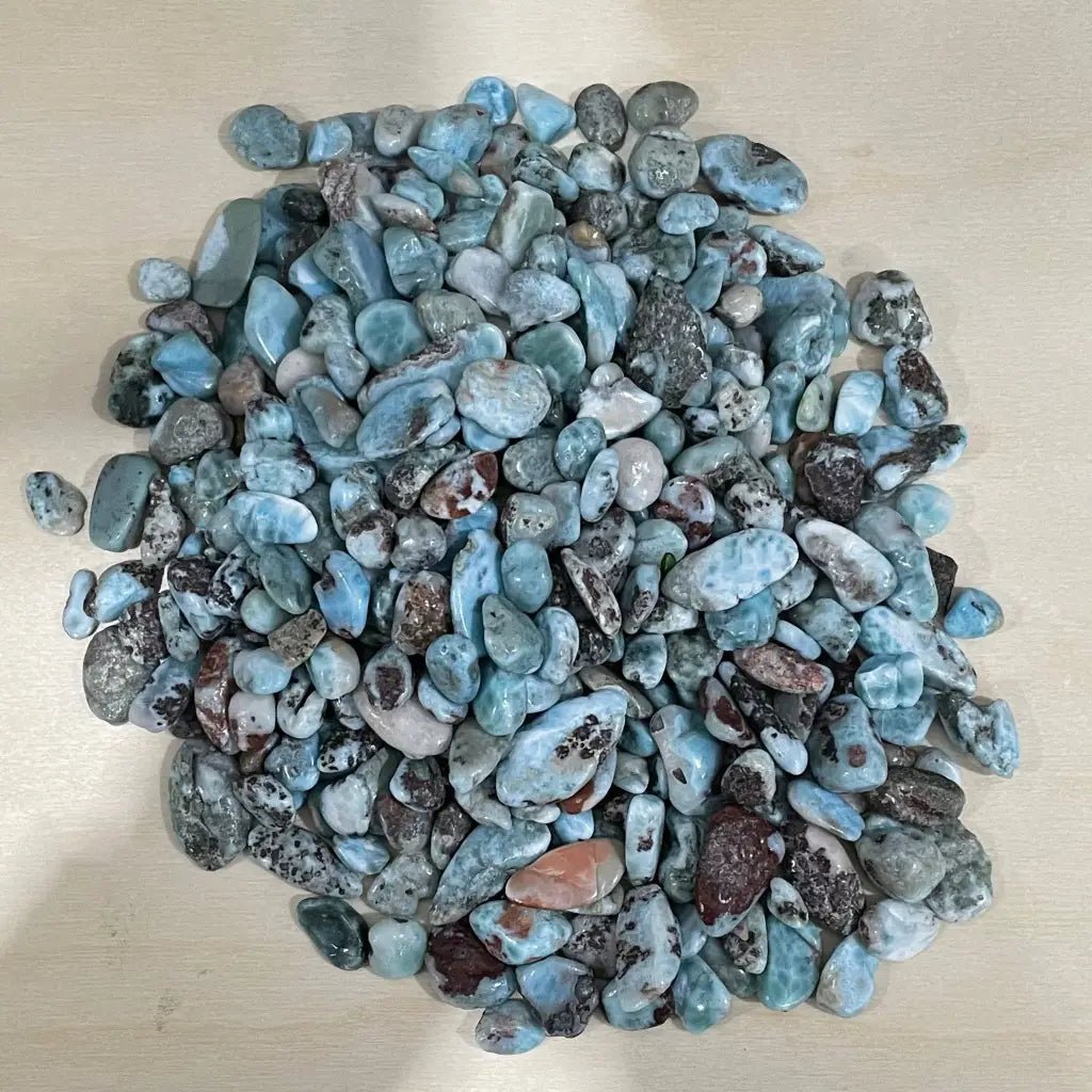 Larimar Stone - Small Tumbled - Rare Crystal - The Boho Depot