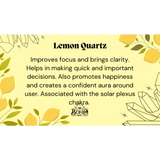 Lemon Quartz Crystal Tumbled Stone - Crystals