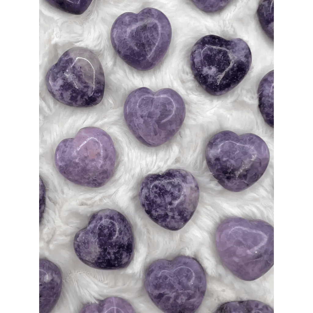 Lepidolite Crystal Heart - The Boho Depot