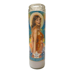 Life of a Showgirl Taylor Swift prayer candle in glass jar
