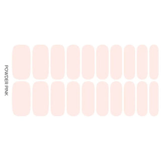 Light Pink Solid Neutral Nail Polish Stickers