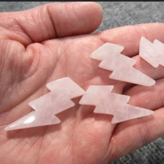 Lightning Bolts Assorted Gemstones 1 Inch - Rose Quartz