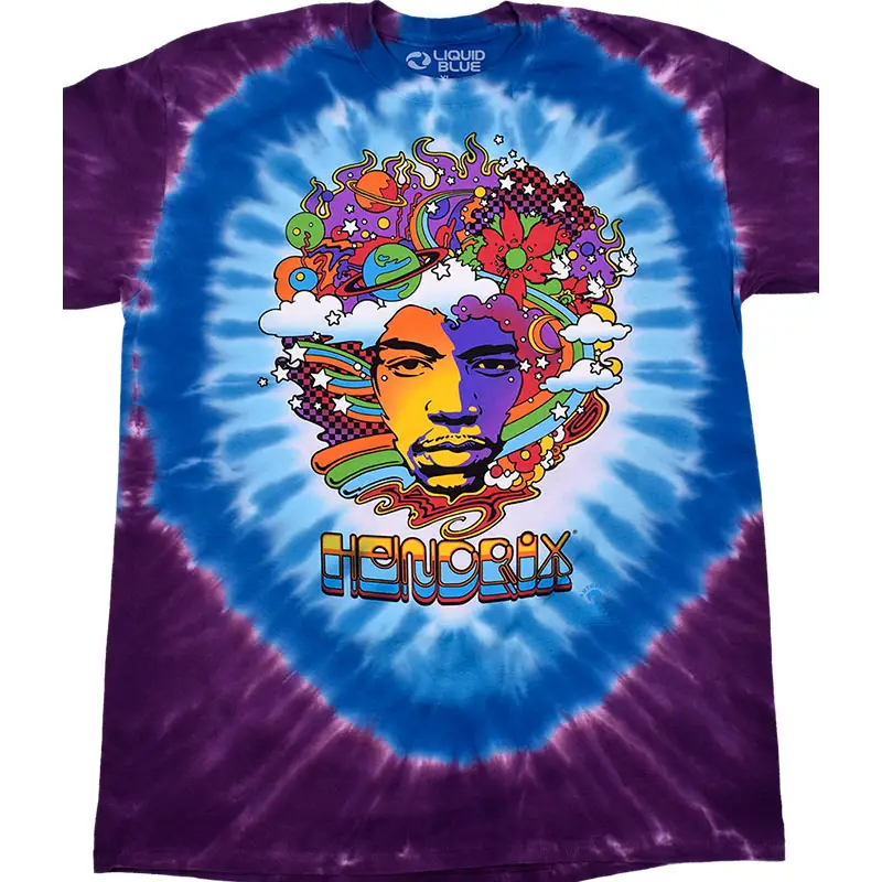 Liquid Blue - Jimi Hendrix Mod Tie - Dye T - Shirt Small