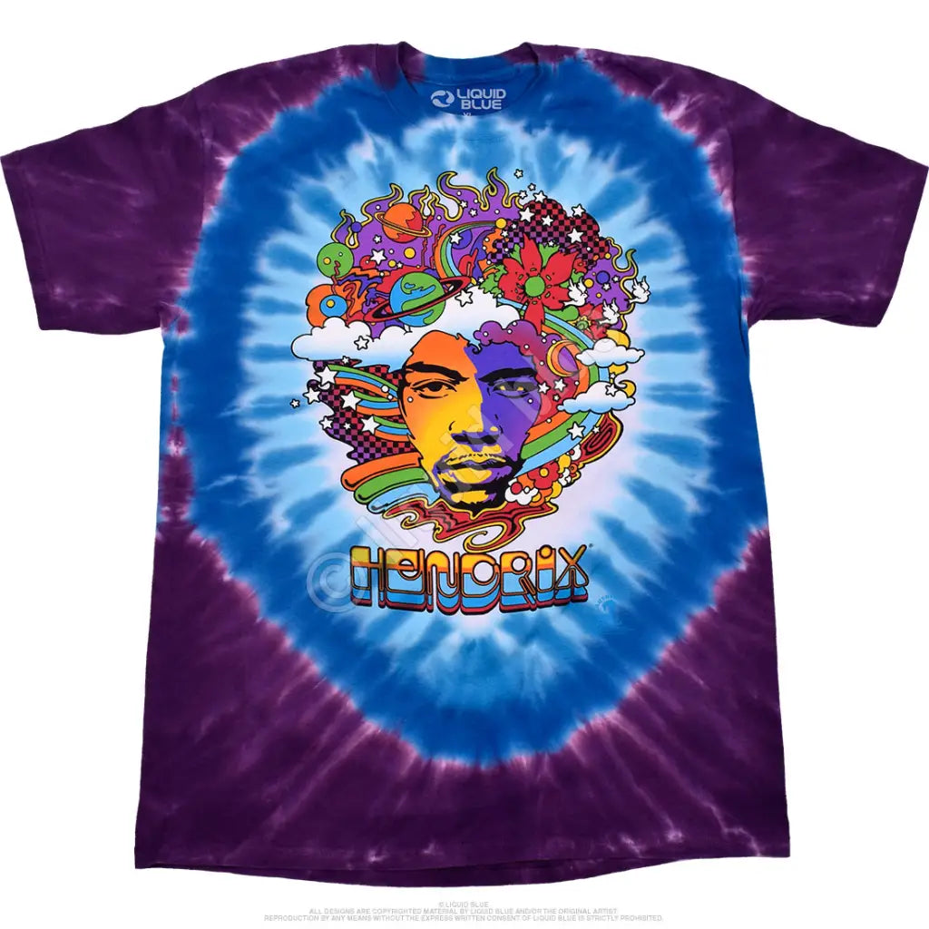 Liquid Blue - Jimi Hendrix Mod Tie - Dye T - Shirt
