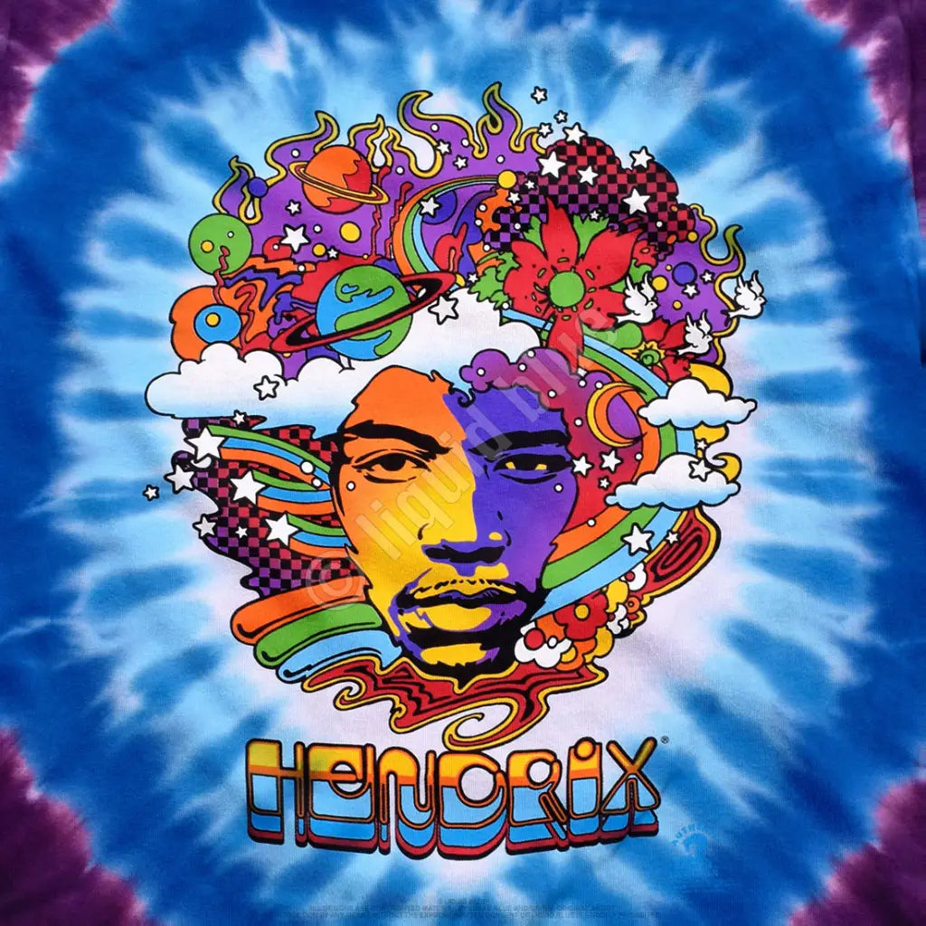 Liquid Blue - Jimi Hendrix Mod Tie - Dye T - Shirt