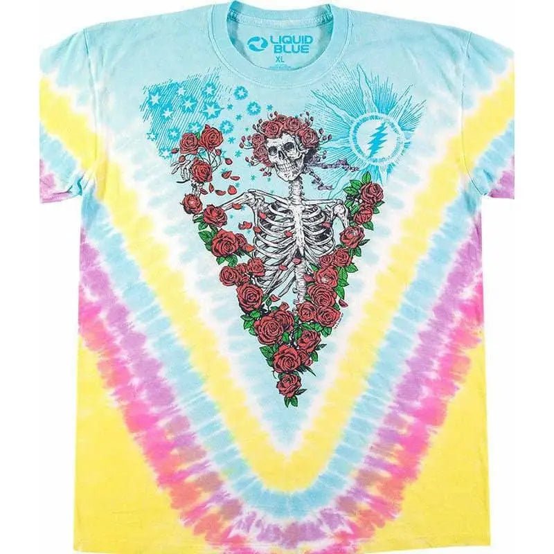 Liquid Blue Rose Garden Grateful Dead Unisex T-Shirt - XL