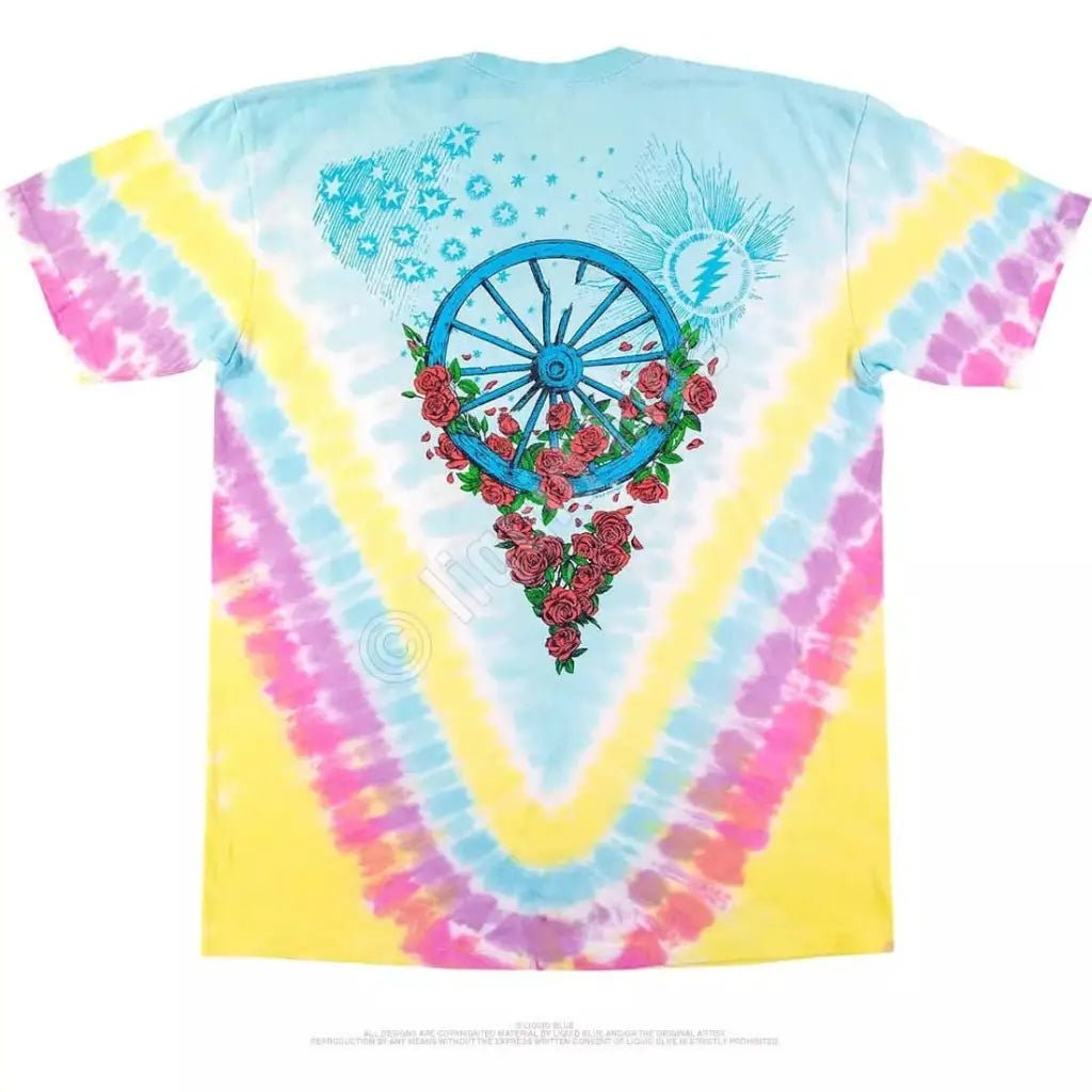 Liquid Blue Rose Garden Grateful Dead Unisex T-Shirt
