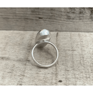 Turquoise Sterling Silver Ring - Oyster Copper - 8