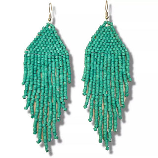 Clay Beaded Earrings - Tikal - Turquoise - earrings