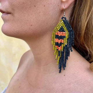 Clay Beaded Earrings - Tikal - earrings