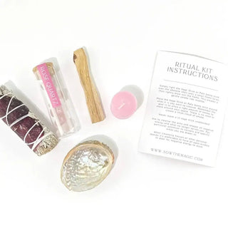 Love Ritual Kit With Rose Quartz Sage + Palo Santo