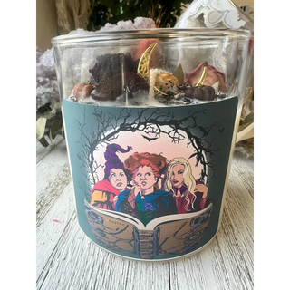 Hocus Pocus Soy Candle with Crystals and Flowers: Autumn