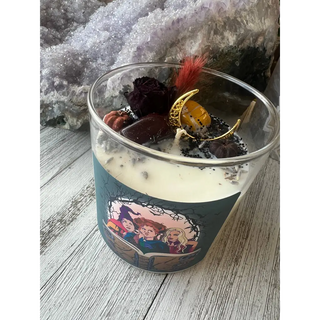 Hocus Pocus Soy Candle with Crystals and Flowers: Autumn