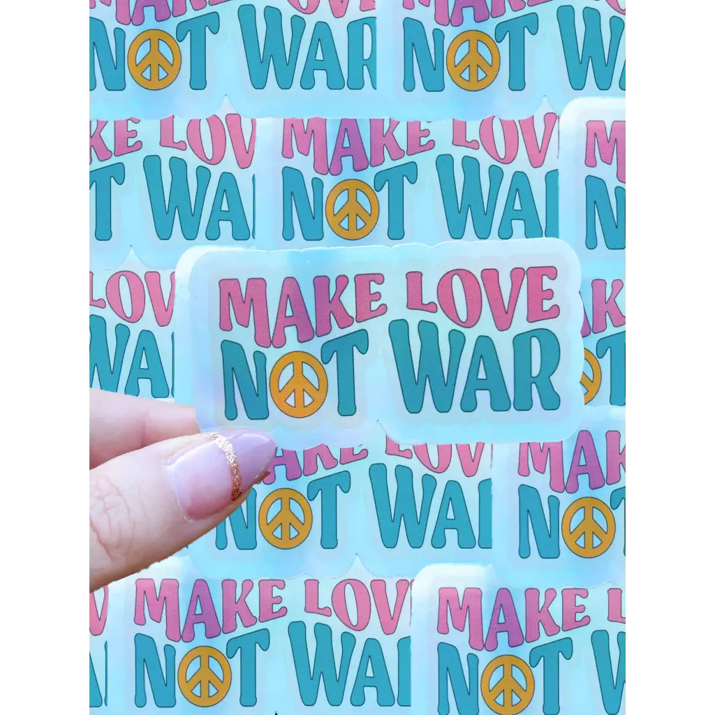Make Love not war holographic sticker