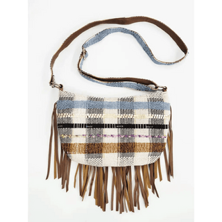 Maple Woven Cotton Crossbody Bag - The Boho Depot