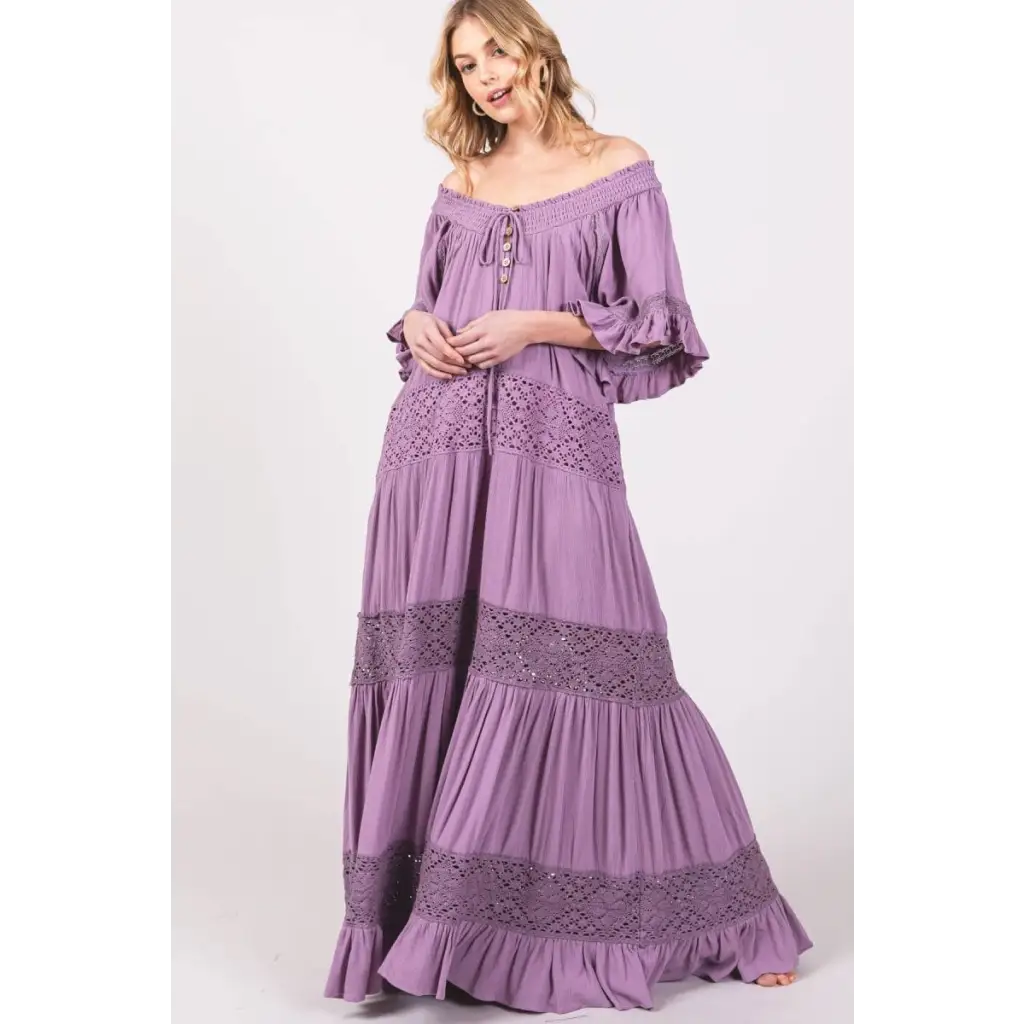 floor length flowy dress Maxi Sweet Lace Trim Small / Mustard and green floral print Size:Eu41 /UK7/ USw10 pmaxsp126men Green guess wedding dress