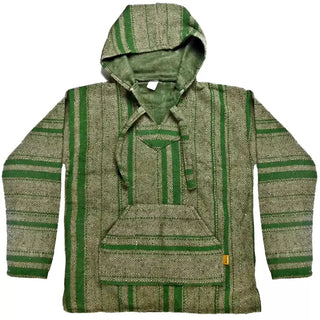 Mexican Poncho ’Baja Hoodie’ - Olive