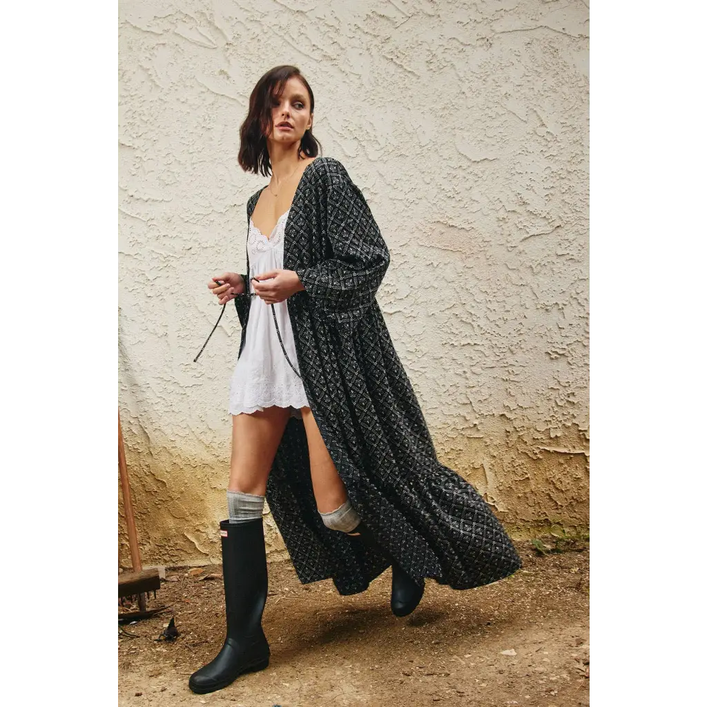 Midnight Open Front Kimono