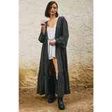 Midnight Open Front Kimono - S/M