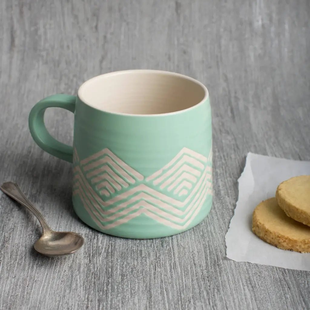 Mint Imprint Stoneware Mug | 12 oz