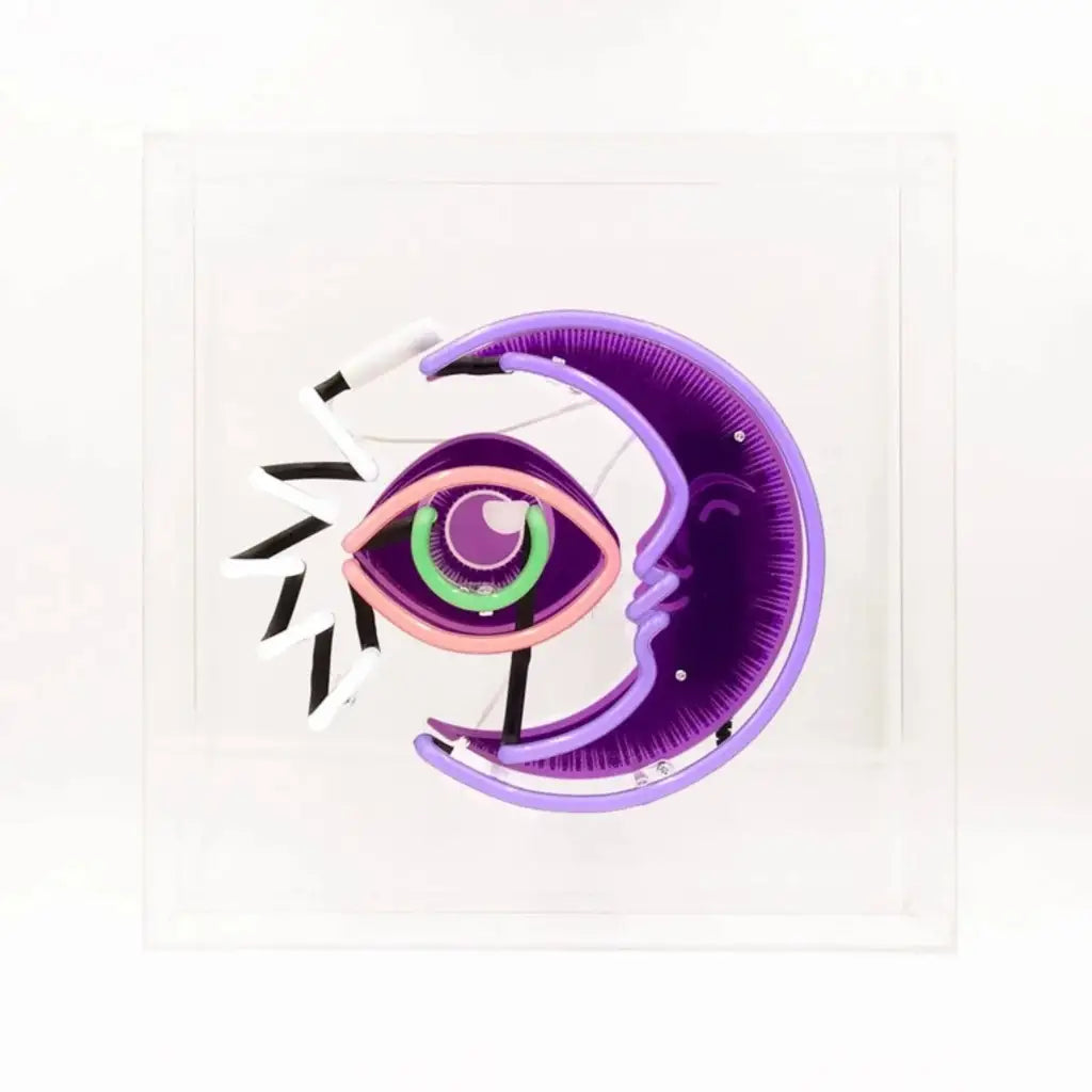 ’Moon and Eye’ Acrylic Neon Light Box