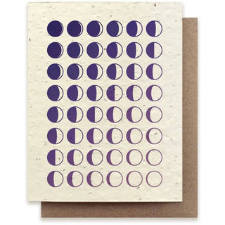 Moon Phase Birthday Card - Plantable Seed Paper