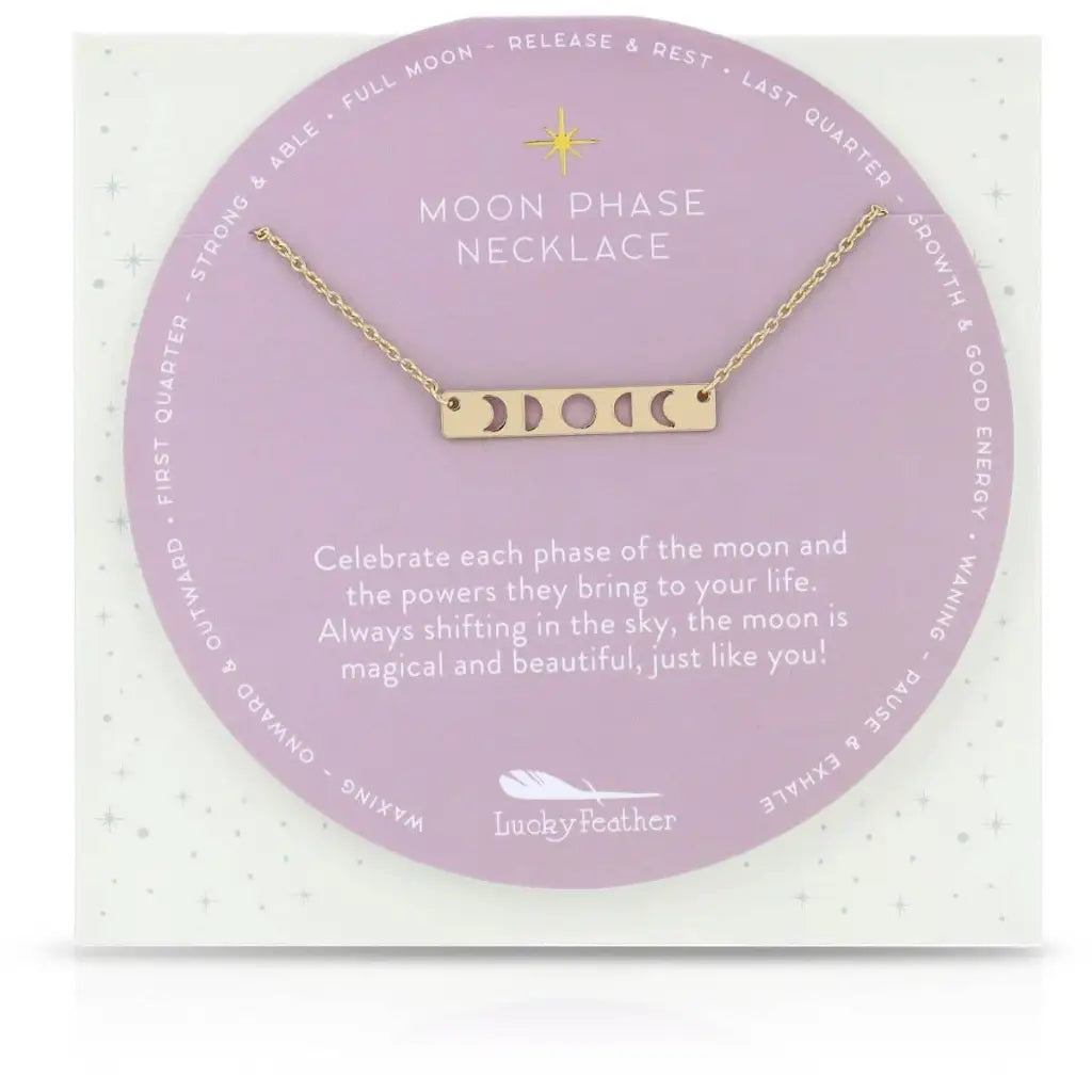 Moon Phase Jewelry - Gold Necklace