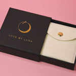 Vintage Crescent Moon Face Gold Pendant Necklace