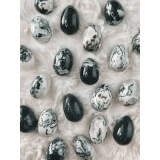 Moss Agate Crystal Egg - The Boho Depot