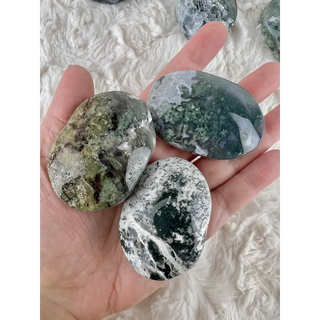 Moss Agate Palm Stone