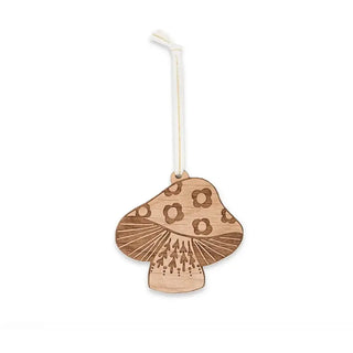 Mushroom Wood Ornament