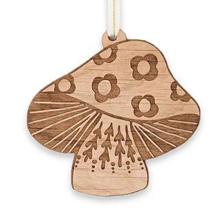 Mushroom Wood Ornament