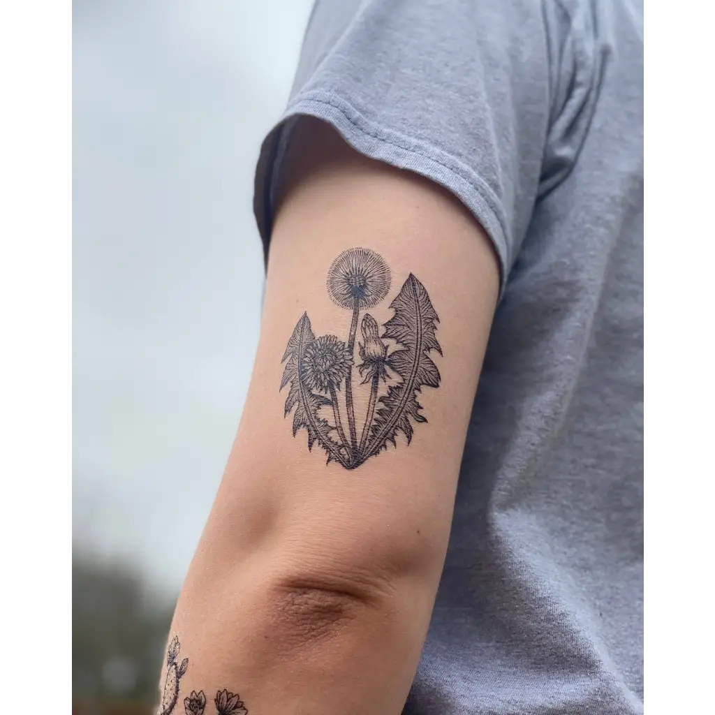 NatureTats - Dandelion Flower Temporary Tattoo