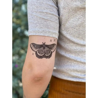 Night Moth Temporary Tattoo