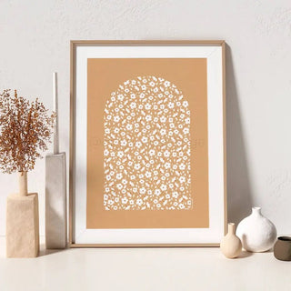 Onesweetorange - Floral Terracotta Arch Art Print