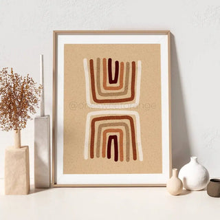 Onesweetorange - Modern Terracotta Arches Art Print Boho