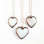 Opalite Crystal Heart Necklace
