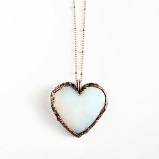 Opalite Crystal Heart Necklace