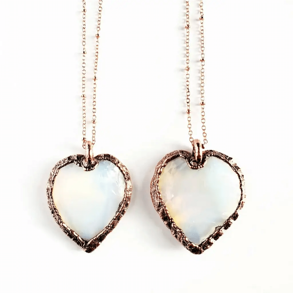 Opalite Crystal Heart Necklace