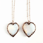 Opalite Crystal Heart Necklace