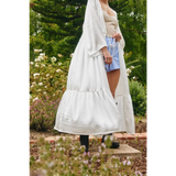 Open Front Satin Effect Kimono