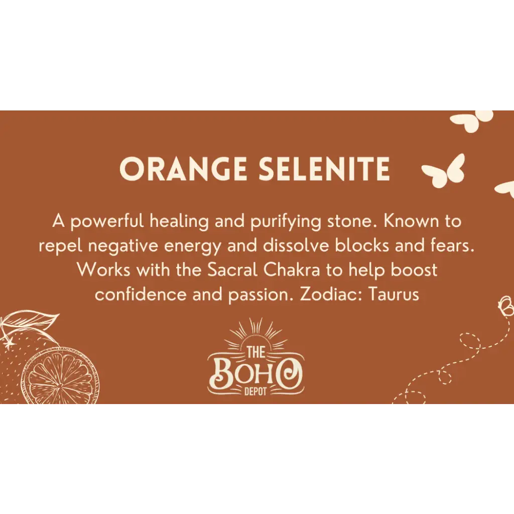 Orange Selenite Crystal