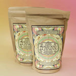 Close-up highlighting “Coffee of the Cosmos” branding and flavor notes