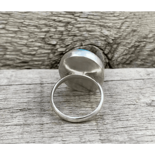 Howlite Turquoise Oval Sterling Ring