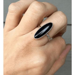 Blue Sandstone Sterling Silver Ring