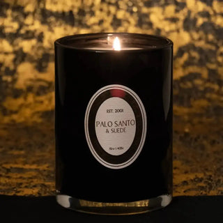 Palo Santo & Suede Glass Candle | 15oz