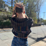 Back view of patchwork blouse