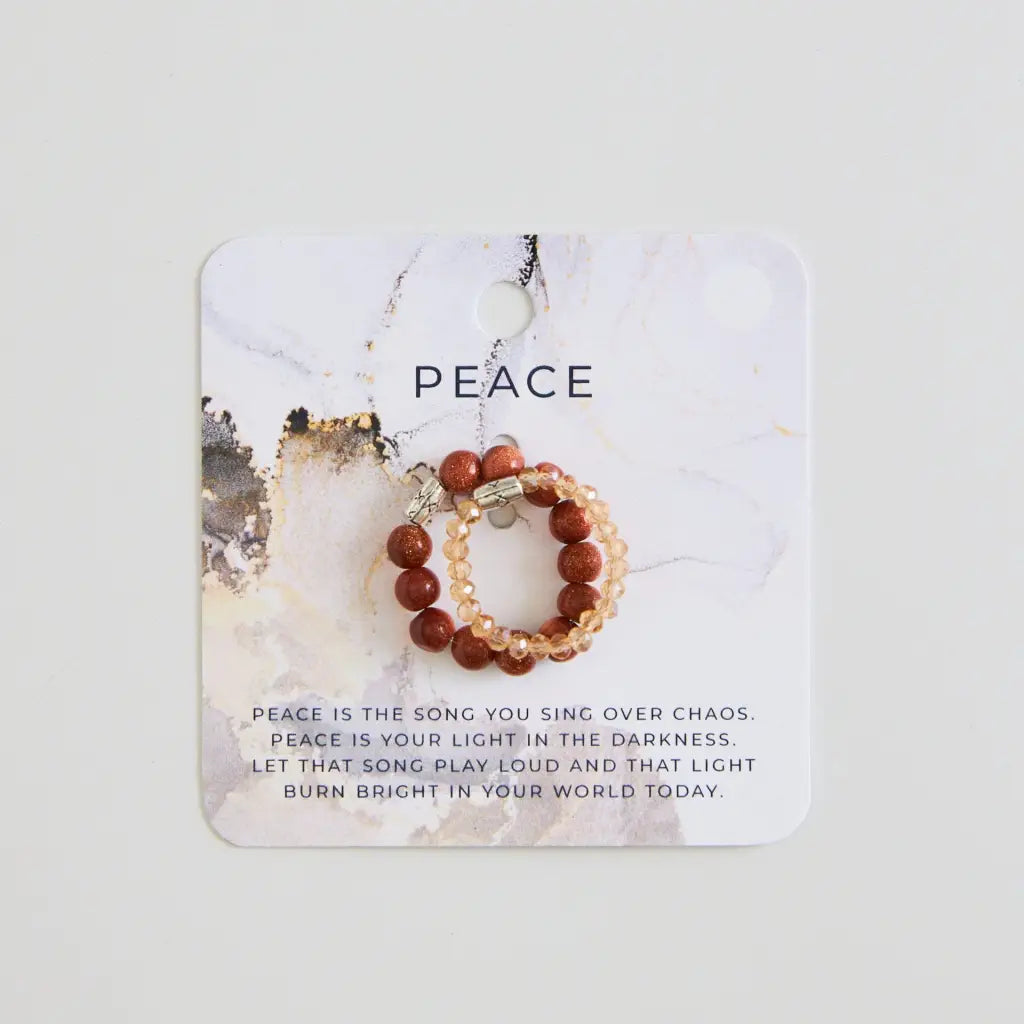 Peace Ring Sets - S/M / Sunstone